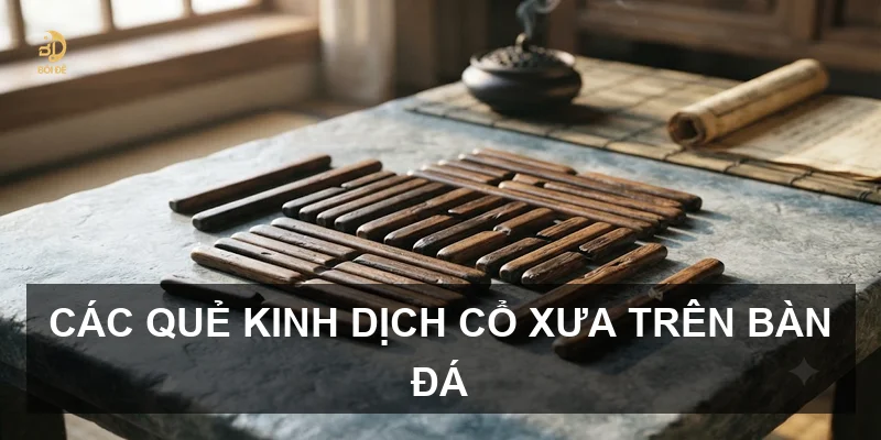 Các quẻ Kinh Dịch cổ xưa trên bàn đá