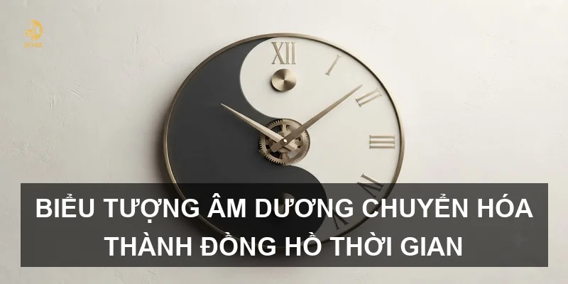 Biểu tượng Âm Dương chuyển hóa thành đồng hồ thời gian