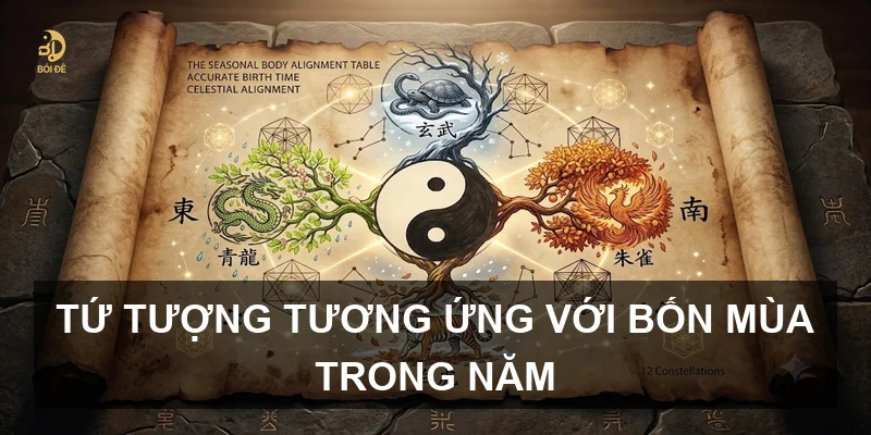 Tứ Tượng tương ứng với bốn mùa trong năm