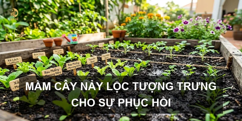 Mầm cây nảy lộc tượng trưng cho sự phục hồi