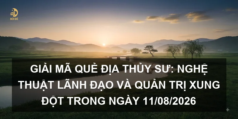 Giải mã Quẻ Địa Thủy Sư: Nghệ thuật lãnh đạo và quản trị xung đột trong ngày 11/08/2026