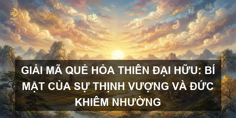 Giải mã Quẻ Hỏa Thiên Đại Hữu: Bí mật của sự thịnh vượng và đức khiêm nhường