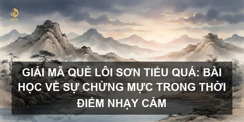 Giải mã Quẻ Lôi Sơn Tiểu Quá: Bài học về sự chừng mực trong thời điểm nhạy cảm