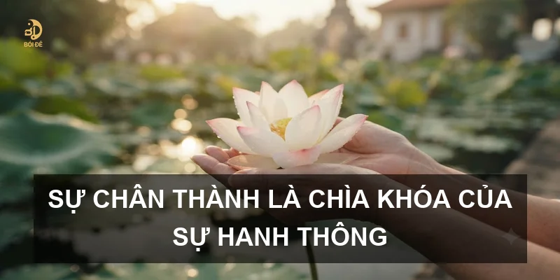 Sự chân thành là chìa khóa của sự hanh thông