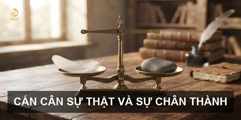 Cán cân sự thật và sự chân thành