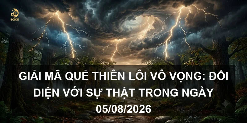 Giải mã Quẻ Thiên Lôi Vô Vọng: Đối diện với sự thật trong ngày 05/08/2026