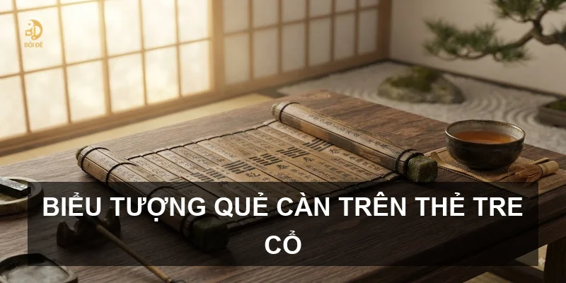 Biểu tượng quẻ Càn trên thẻ tre cổ