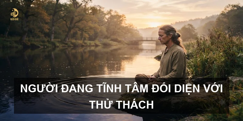 Người đang tĩnh tâm đối diện với thử thách