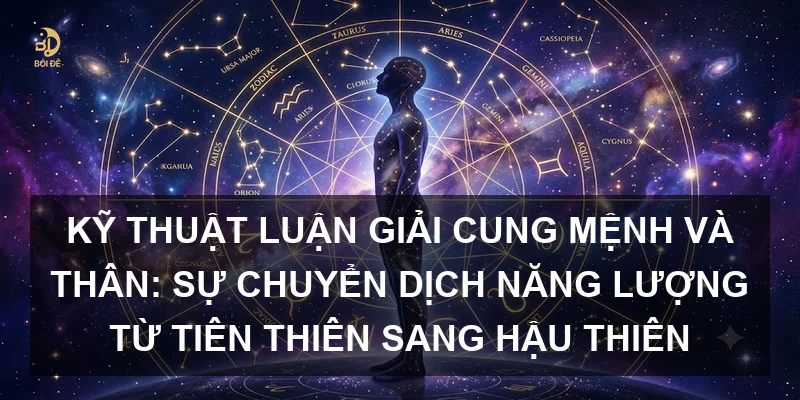 Kỹ thuật luận giải Cung Mệnh và Thân: Sự chuyển dịch năng lượng từ Tiên thiên sang Hậu thiên