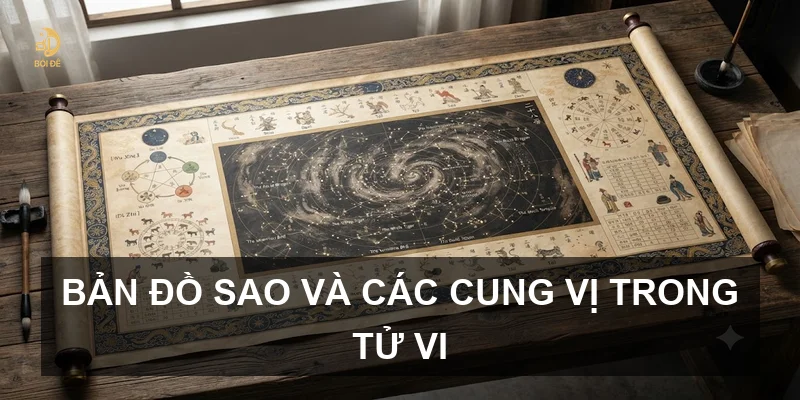 Bản đồ sao và các cung vị trong tử vi