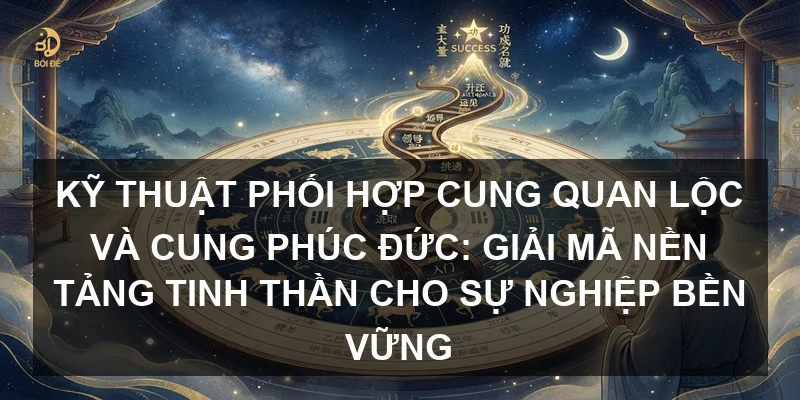 Kỹ thuật phối hợp Cung Quan Lộc và Cung Phúc Đức: Giải mã nền tảng tinh thần cho sự nghiệp bền vững