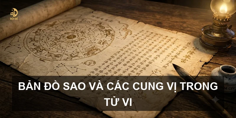 Bản đồ sao và các cung vị trong Tử vi