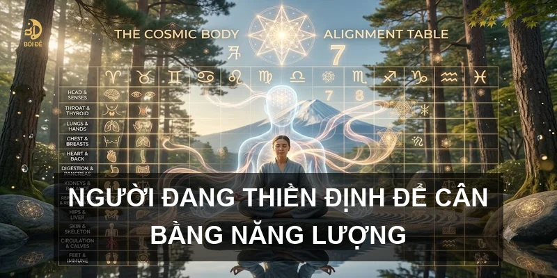 Người đang thiền định để cân bằng năng lượng