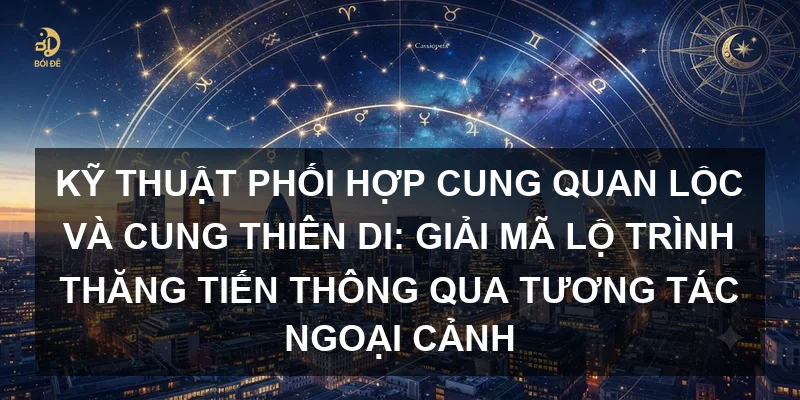 Kỹ thuật phối hợp Cung Quan Lộc và Cung Thiên Di: Giải mã lộ trình thăng tiến thông qua tương tác ngoại cảnh