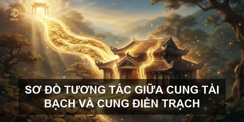 Sơ đồ tương tác giữa cung Tài Bạch và cung Điền Trạch