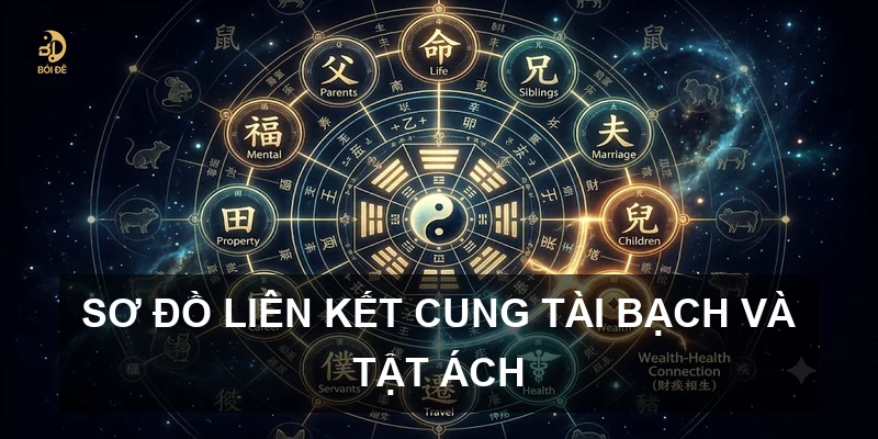 Sơ đồ liên kết cung Tài Bạch và Tật Ách