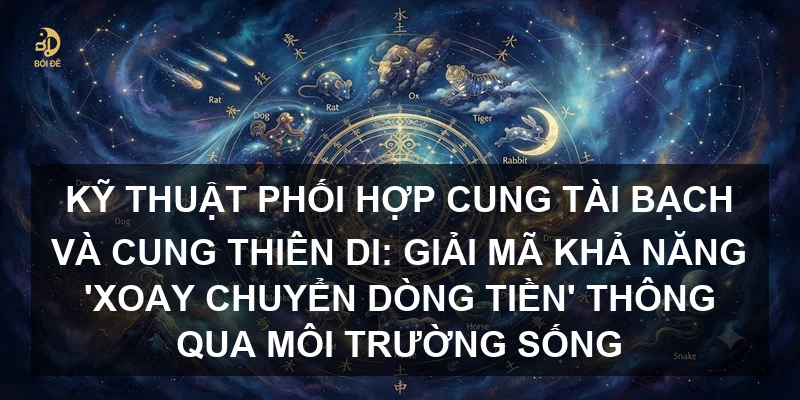 Kỹ thuật phối hợp Cung Tài Bạch và Cung Thiên Di: Giải mã khả năng 'xoay chuyển dòng tiền' thông qua môi trường sống