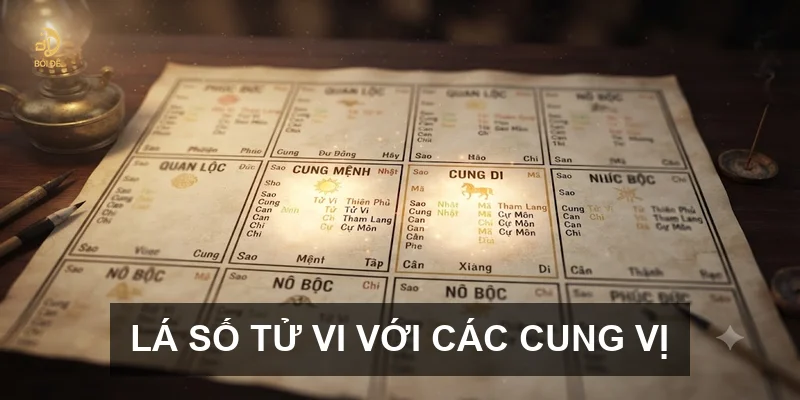 Lá số tử vi với các cung vị