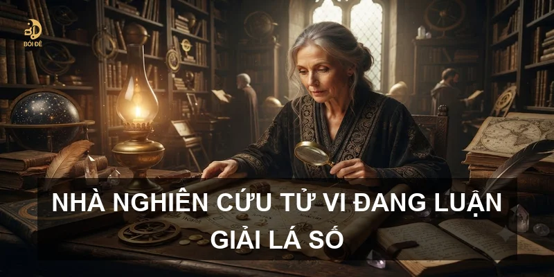 Nhà nghiên cứu tử vi đang luận giải lá số