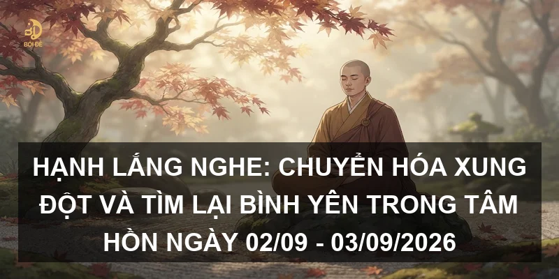 Hạnh Lắng Nghe: Chuyển hóa xung đột và tìm lại bình yên trong tâm hồn ngày 02/09 - 03/09/2026