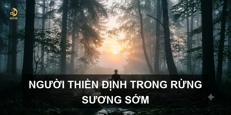 Người thiền định trong rừng sương sớm