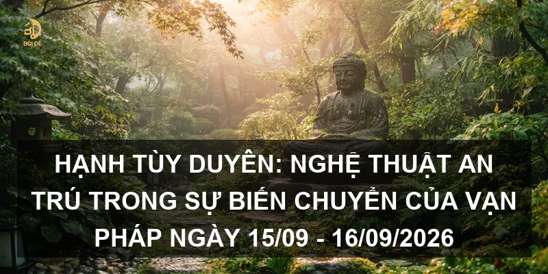 Hạnh Tùy Duyên: Nghệ thuật an trú trong sự biến chuyển của vạn pháp ngày 15/09 - 16/09/2026