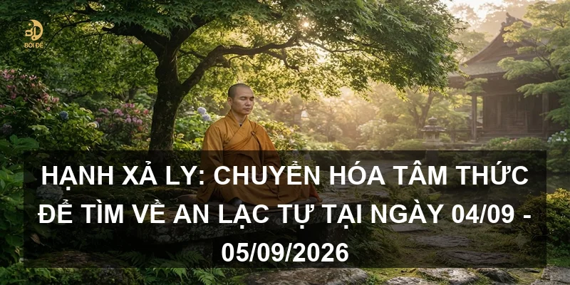 Hạnh Xả Ly: Chuyển hóa tâm thức để tìm về an lạc tự tại ngày 04/09 - 05/09/2026