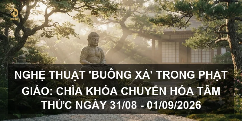 Nghệ thuật 'Buông xả' trong Phật giáo: Chìa khóa chuyển hóa tâm thức ngày 31/08 - 01/09/2026