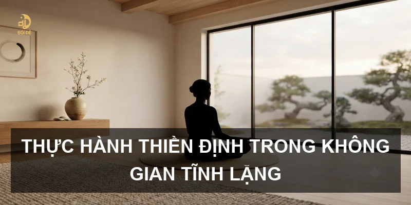Thực hành thiền định trong không gian tĩnh lặng