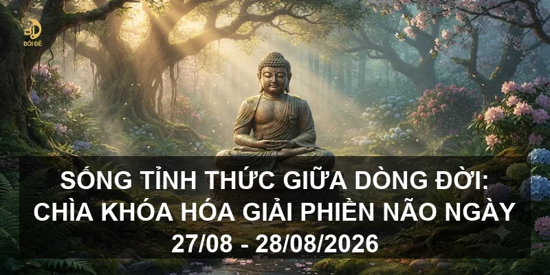 Sống tỉnh thức giữa dòng đời: Chìa khóa hóa giải phiền não ngày 27/08 - 28/08/2026