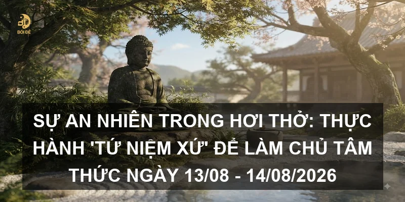 Sự an nhiên trong hơi thở: Thực hành 'Tứ Niệm Xứ' để làm chủ tâm thức ngày 13/08 - 14/08/2026