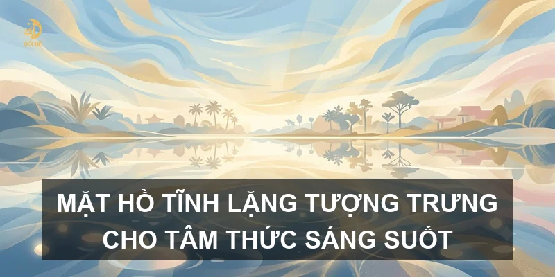 Mặt hồ tĩnh lặng tượng trưng cho tâm thức sáng suốt