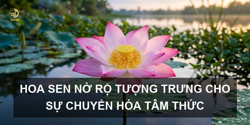 Hoa sen nở rộ tượng trưng cho sự chuyển hóa tâm thức