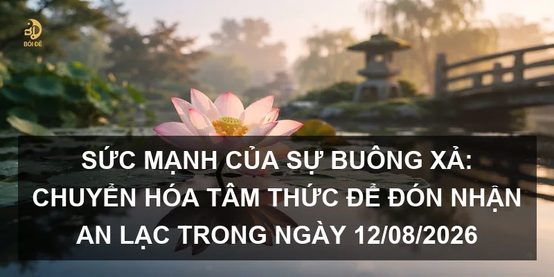 Sức mạnh của sự buông xả: Chuyển hóa tâm thức để đón nhận an lạc trong ngày 12/08/2026