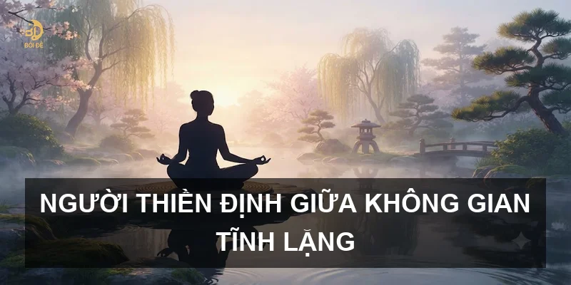 Người thiền định giữa không gian tĩnh lặng