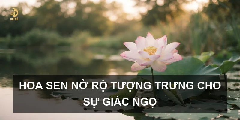 Hoa sen nở rộ tượng trưng cho sự giác ngộ