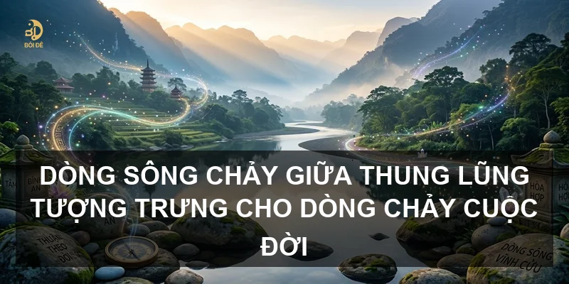 Dòng sông chảy giữa thung lũng tượng trưng cho dòng chảy cuộc đời