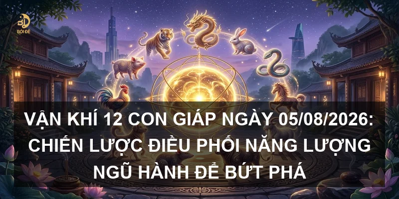 Vận khí 12 con giáp ngày 05/08/2026: Chiến lược điều phối năng lượng Ngũ hành để bứt phá