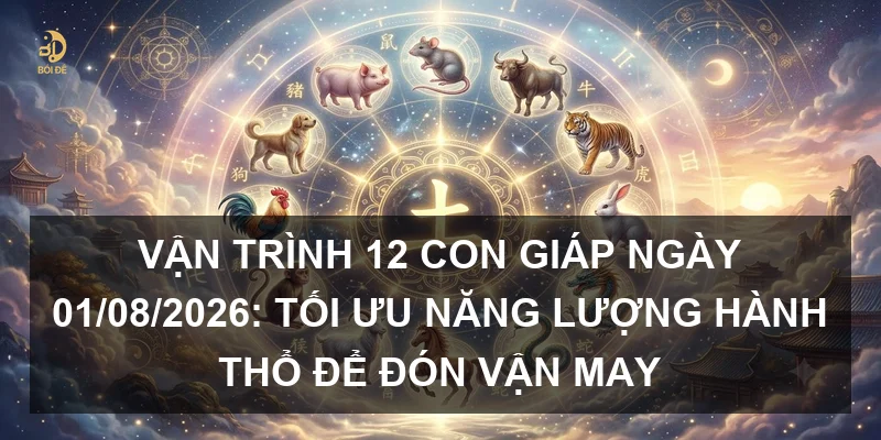Vận trình 12 con giáp ngày 01/08/2026: Tối ưu năng lượng hành Thổ để đón vận may