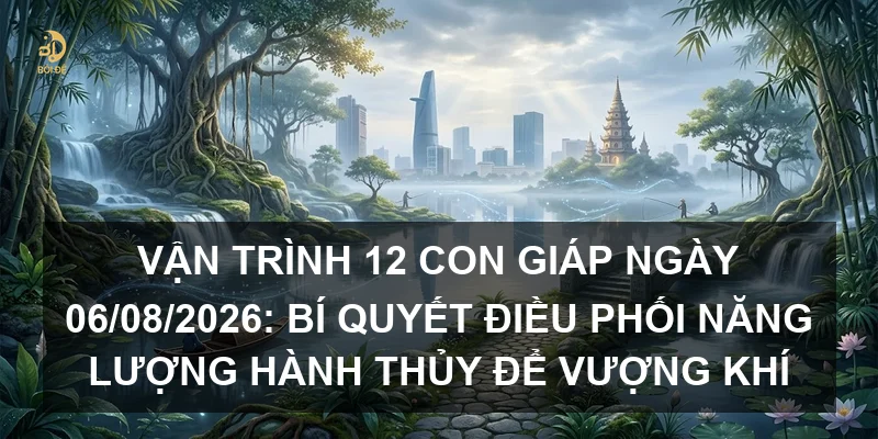 Vận trình 12 con giáp ngày 06/08/2026: Bí quyết điều phối năng lượng hành Thủy để vượng khí