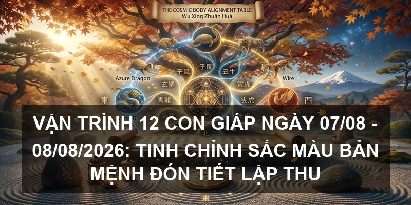 Vận trình 12 con giáp ngày 07/08 - 08/08/2026: Tinh chỉnh sắc màu bản mệnh đón Tiết Lập Thu