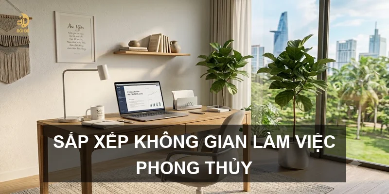 Sắp xếp không gian làm việc phong thủy