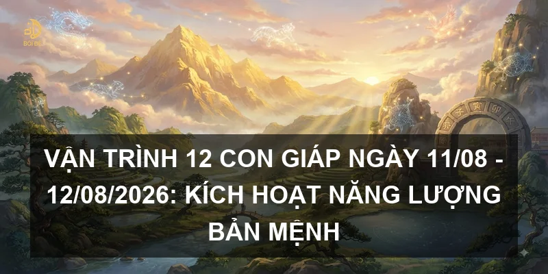 Vận trình 12 con giáp ngày 11/08 - 12/08/2026: Kích hoạt năng lượng bản mệnh