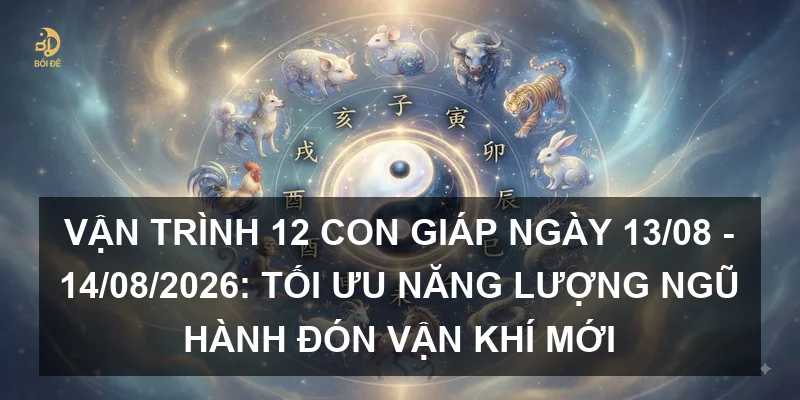 Vận trình 12 con giáp ngày 13/08 - 14/08/2026: Tối ưu năng lượng ngũ hành đón vận khí mới