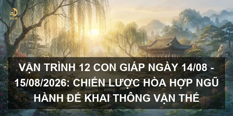 Vận trình 12 con giáp ngày 14/08 - 15/08/2026: Chiến lược hòa hợp ngũ hành để khai thông vận thế