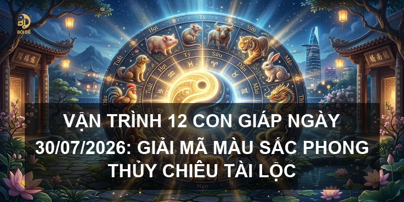 Vận trình 12 con giáp ngày 30/07/2026: Giải mã màu sắc phong thủy chiêu tài lộc