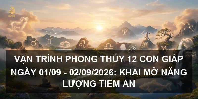 Vận trình phong thủy 12 con giáp ngày 01/09 - 02/09/2026: Khai mở năng lượng tiềm ẩn