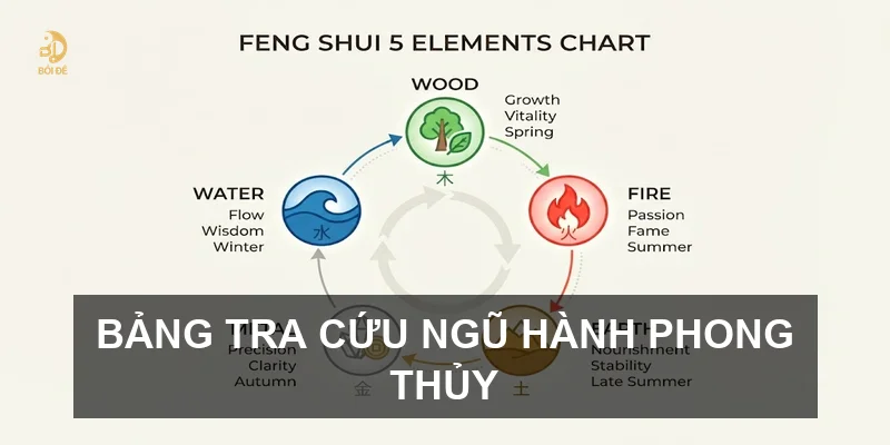 Bảng tra cứu ngũ hành phong thủy