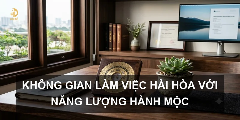 Không gian làm việc hài hòa với năng lượng hành Mộc