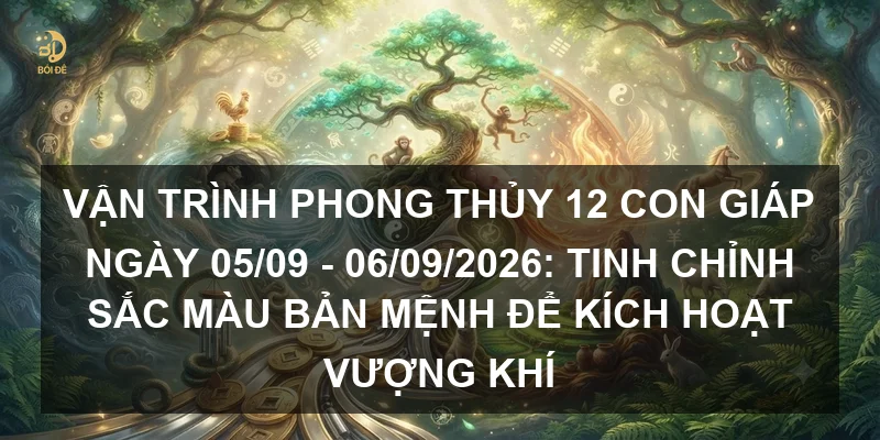 Vận trình phong thủy 12 con giáp ngày 05/09 - 06/09/2026: Tinh chỉnh sắc màu bản mệnh để kích hoạt vượng khí